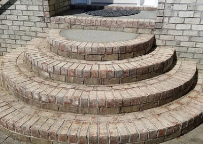 White Brick Steps - After Image