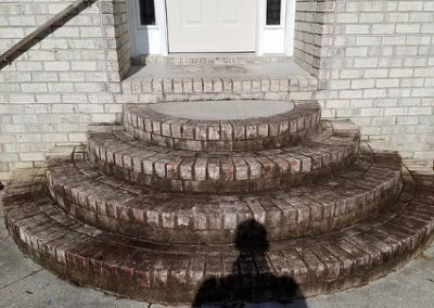 White Brick Steps - Before Image